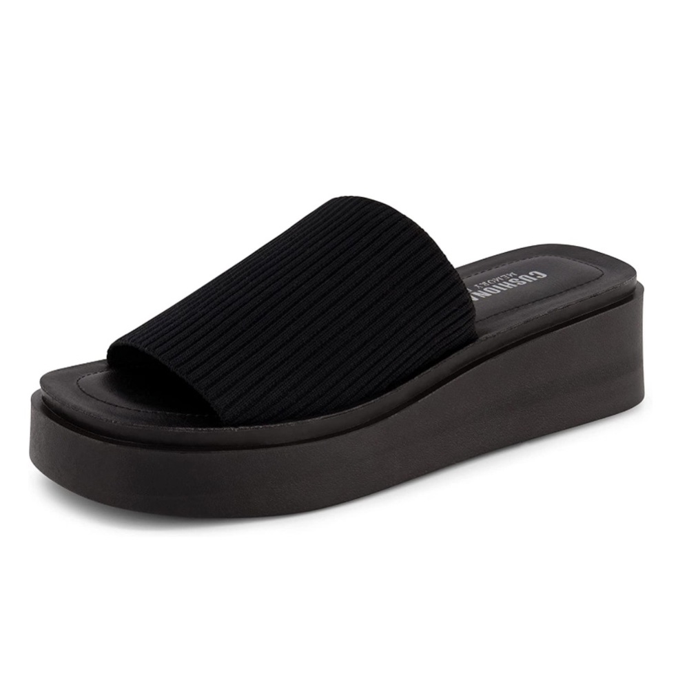 CUSHIONAIRE Knit Platform Sandals